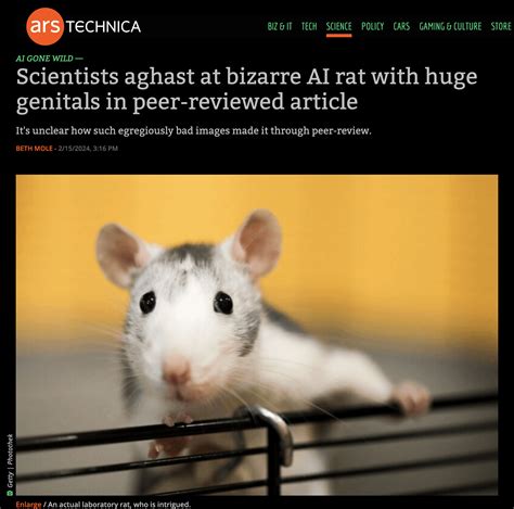 rattenpenis|Scientists aghast at bizarre AI rat with huge genitals in peer。